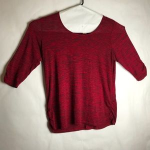 FADED GLORY RED/BLACK WOMANS BLOUSE SIZE 2X 18-20W
